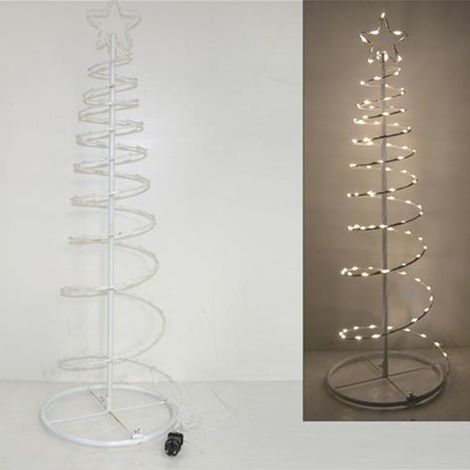 Albero di natale con 150 luci cm 180 per decorazioni addobbi natalizi vetrina esterno interno (1/5)