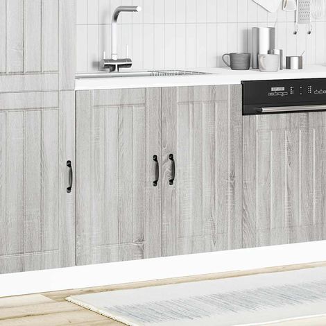 Maison Exclusive - Mobile Base Lavello Lucca Grigio Sonoma in Legno Multistrato