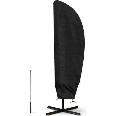 212D Oxford Housse de parasol, Imperméable Anti-UV Housses pour Parasols de Jardin Plage Balcon, Noir - 205CM(57x48x25CM) (1/4)