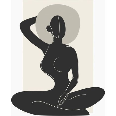 Tableau sur toile silhouette 30x45 cm - Impression sur Toile Murale Décorative - Image imprimée en HD sur Toile - Toile sur Châssis en Bois FSC - Fabriqué en France (1/5)