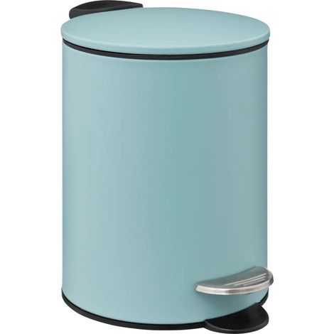 Cestino in metallo soft close 3l colorama blue artic - 5five (1/4)