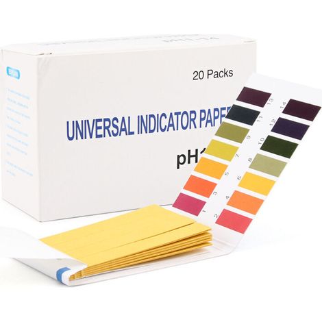 MSBD Livret de 240 Bandes de Papier Tournesol pH 1 à 14    Idéal pour tester de nombreuses substances courantes, y compris le jus de citron, le lait, etc.