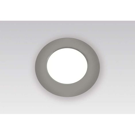 Spot led 220v nube 230 - Angle d'éclairage : 65° - Couleur de la lumière : Blanc neutre - Décor : Aluminium - Diamètre : 64 mm - Encastrement : Ø 58 x 14 mm - L&S (1/3)
