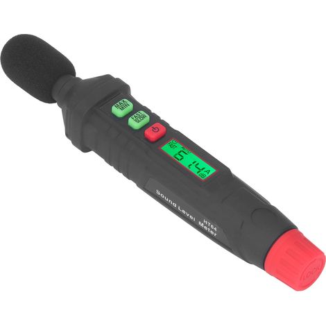 Schallpegelmesser mit Dezibel-Geräuscherkennung, Mini, tragbar, 30 dB bis 130 dB, mit hintergrundbeleuchtetem Display, HT64 (1/5)