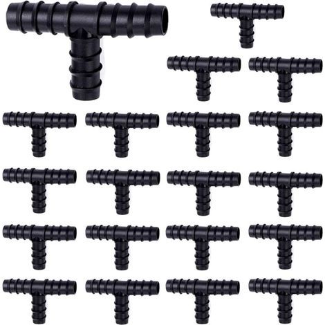 20 raccords pour tuyaux d'irrigation (té de 16 mm), assortiment de raccords pour tuyaux d'irrigation, outil d'interface pour tuyaux d'irrigation de jardin (1/5)