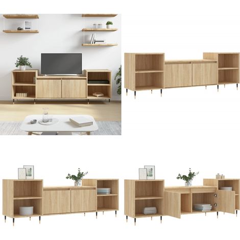 TV-Schrank Sonoma-Eiche 160x35x55 cm Holzwerkstoff - Holzwerkstoff - Sonoma-Eiche