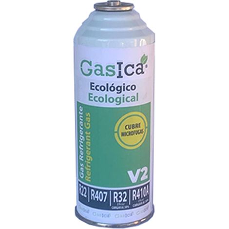 1 bouteille de gaz écologique Gasica V2 226Gr Surrogate R22, R32, R407C, R410A Gel organique