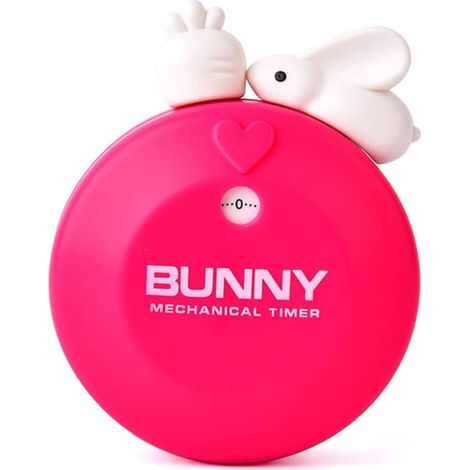 Minuteur de Cuisine Mécanique 60 Minutes Lapin Rose, Alarme Sonore, Sans Pile, Compteur Manuel pour Cuisson, Pâtisserie et Gestion du Temps