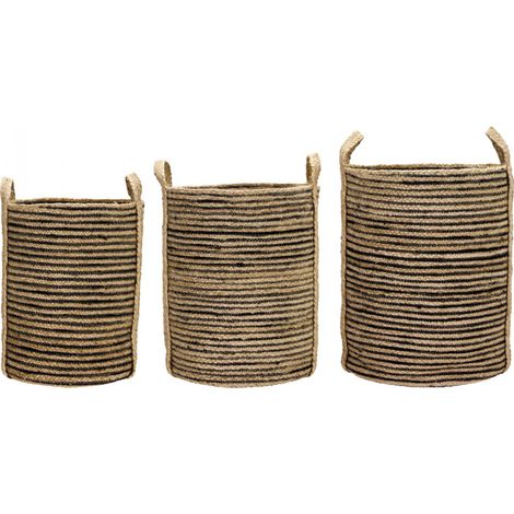 Lot de 3 paniers de rangement Dungi h 37 cm (1/5)