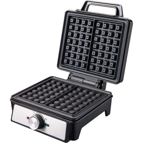 Appareil à petit-déjeuner maison - grille-pain - gaufrier - appareil à sandwichs - pince à gaufres - 4 pièces - acier inoxydable (1/3)