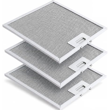 Filtre Hotte Extractrice 305mm x 267mm Compatible Elica Filtre à Graisse Métallique Compatible avec Elica Hotte Extracteur de Cuisine (3 Pièces) (1/5)
