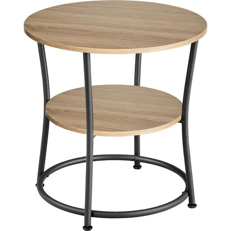 Tavolino da caffè rotondo Sonoma con ripiano inferiore (1/5)