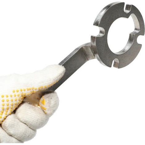 Clé de blocage de poulie d'arbre à cames compatible avec les moteurs Volvo (1 pièce, couleur argent) (1/4)