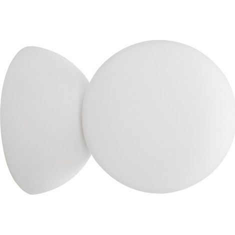 Merano Inuvik Applique Gypse Blanc, Verre Opale LED G9