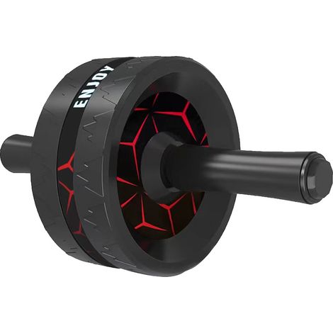 Roue d'exercice pour abdominaux, appareil de musculation pour le renforcement des abdominaux et du tronc, roue d'exercice pour la maison pour hommes et femmes, avec accessoires pour genoux (1/5)