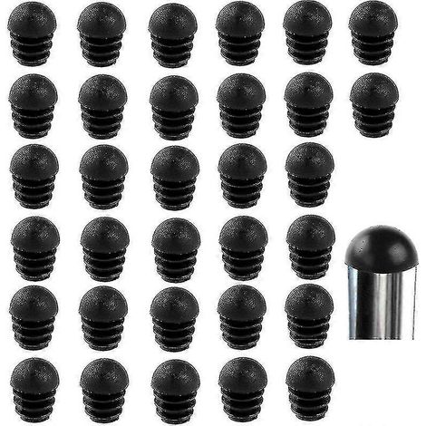 Embouts de tube de chaise ronds noirs, embout d'entrée de pied de chaise rond, pied de chaise (1/5)