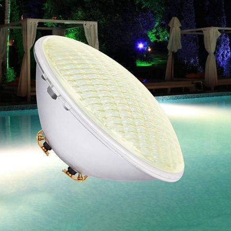 Éclairage de Piscine LED, Lumière sous-marine Blanc chaud 54W Éclairage Étang Étanche IP68, Projecteur de Piscine Éxtérieure AC/DC 12V Sous l'eau Pour Jardin Aquarium