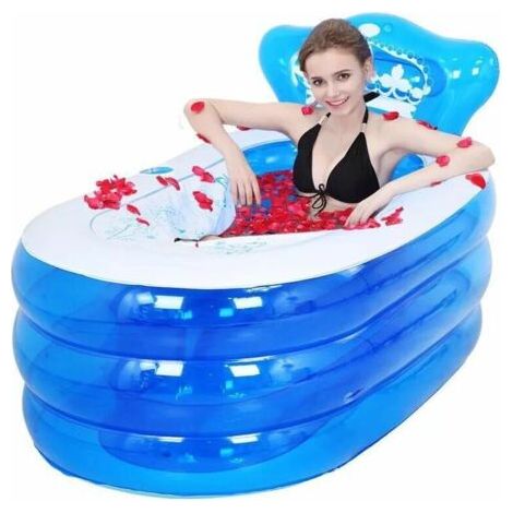 Baignoire gonflable pour adulte en PVC pliable 130 x 70 x 70 cm (1/5)