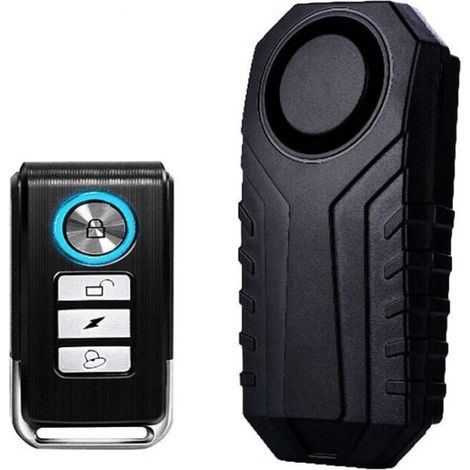 Alarme Sans Fil - Pour Vélo Moto Voiture Scooter - 113 dB - Étanche IP55 - Télécommande 20 M - Réglage Sensibilité 7 Niveaux (1/4)