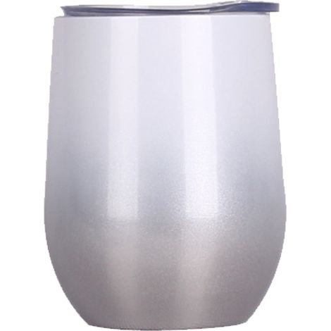 1 Gobelet à vin, Acier inoxydable, Couvercle transparent, Sans pied, Pour voyage et extérieur (1/5)