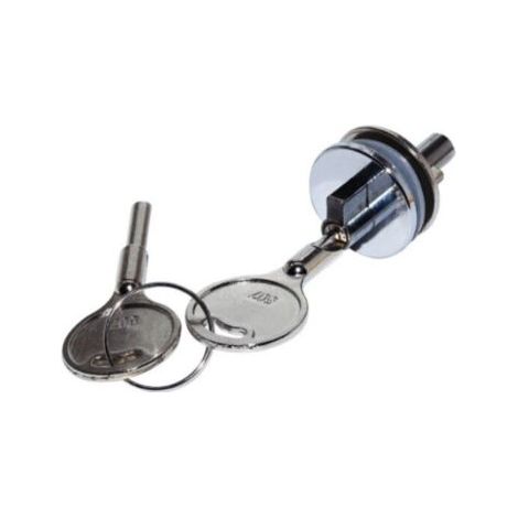 Serrure de porte en verre. Serrure de porte coulissante. Serrure ronde en verre. (1/4)