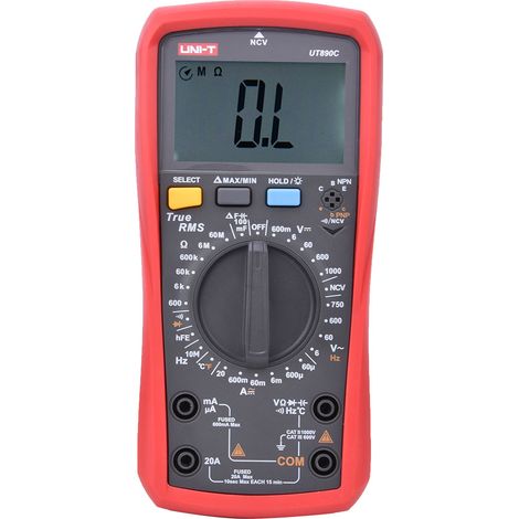 Multimètre numérique multifonction manuel UNI T UT890C à 6 000 chiffres, mesure de la valeur efficace vraie (1/5)