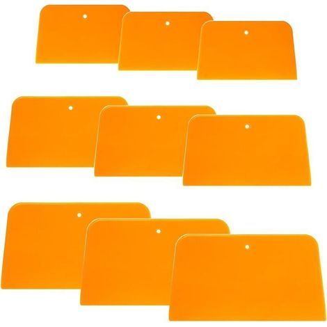 Ensemble de 9 pièces comprenant un grattoir en plastique, un grattoir pour voiture, un ensemble de grattoirs japonais et des spatules à peinture. (1/4)