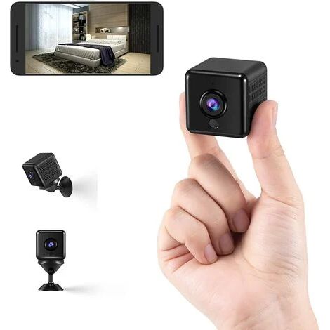 1 Caméra espion, 4K UHD, objectif grand angle 160°, vision nocturne ICR, WiFi 2.4GHz, intérieur maison voiture (1/5)