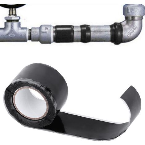 Lot de 2 rouleaux de ruban adhésif noir en silicone résistant aux hautes températures, 0,5 mm x 25 mm x 1,5 m (1/5)