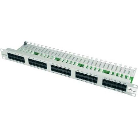 Telegärtner 19" ISDN-Panel 50-Port 1HE, RAL7035 MPPISDN 50-H kurz