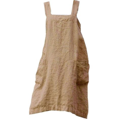 Kochschürze mit Taschen, langes Geschenk, Küchenlatz für Grillmeisterinnen, Köchinnen, Ehefrauen und Erwachsene-M-Khaki (1/5)
