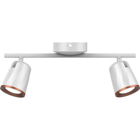 Projecteur mural double LED V-TAC 10 W, tête orientable, lumière naturelle 4000 K – Réf. 218256