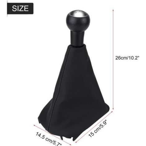 Pommeau de Vitesses - PEUGEOT - 5 Vitesses - Noir - Universel - 15x14.5x26cm (1/4)