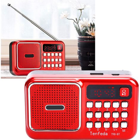 Radio Portable FM avec Joueur MP3, Modèle Élégant ABS, Compact 11.8x7x3.5cm pour Maison Bureau (1/5)
