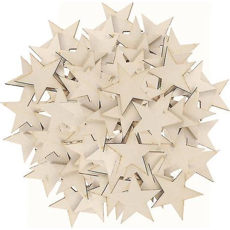 100 étoiles décoratives en bois