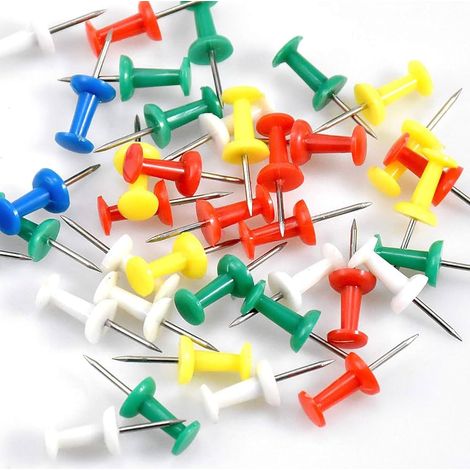 ORECA - 20 SPILLI PER IMPIALLACCIATURE TESTA IN PLASTICA VARI COLORI MM10X22