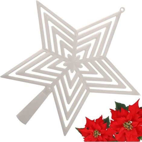 Étoile de Noël pour sapin - Décoration de sapin blanche incassable (1/5)