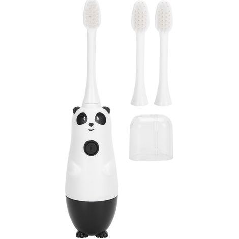Sonic electric toothbrush with soft bristles, panda design, for cleaning the teeth of children aged 2 to 12 years - AquaForge (1/5)
