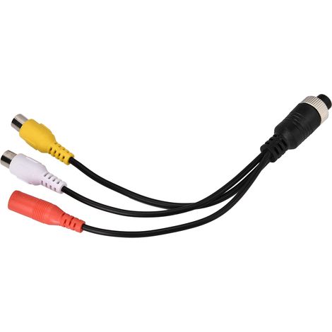 Câble extension enregistreur vidéo voiture, prise femelle Air Head vers AV DC femelle adaptateur moniteur (1/5)