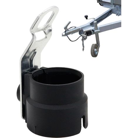 Supporto per presa rimorchio - Accessorio protettivo compatibile con spine per rimorchio a 7 e 13 poli - Nero (1/5)