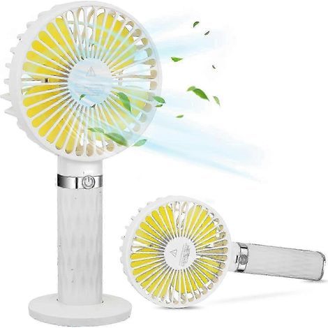 Ventilateur à main. mini ventilateur de table. ventilateur personnel portable à 3 vitesses pour la maison. le bureau. l'extérieur et les voyages.