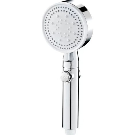 Duschkopf, 5 Strahlarten, wassersparend, silber