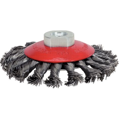 KS Tools - Brosse inox torsadé 0,5 mm, Ø 115 mm - 340.0051