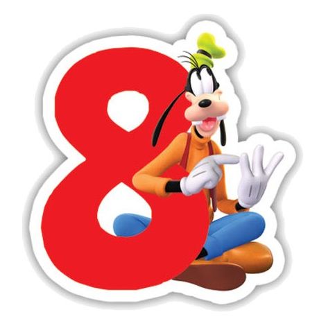 Candela numero 8 "Topolino 1 pz.