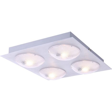 Plafoniera LED 20 watt alluminio illuminazione effetto angolare lampada Globo 56184-4D