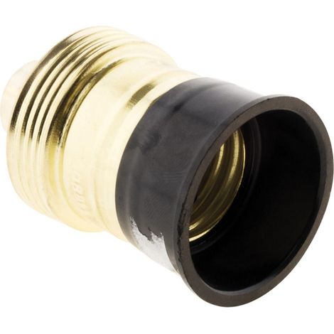 Douille E27 Acier Laitonné collerette bakélite - Zenitech