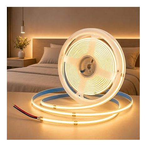 COB LED Strip 12V 5M 3000K Warm White 320LED/M 8mm CRI90 (1/5)