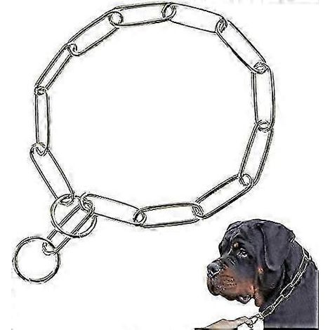 Collier étrangleur pour chien, collier classique, chaîne en acier massif réglable, collier épais, 3,0 mm x 50 cm (1/5)