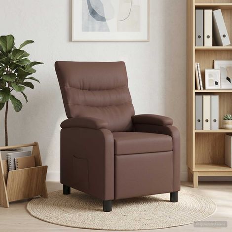 vidaXL Fauteuil inclinable Marron Simili cuir (1/5)