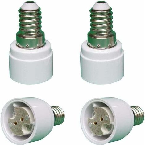 Lot de 4 adaptateurs E14 vers G4 MR16 GU5.3 GU4, convertisseur de douille pour ampoules LED ou halogènes, installation facile (1/4)